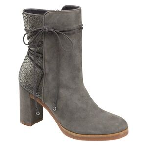 Johnston & Murphy Gray Suede/Leather Adley Boots